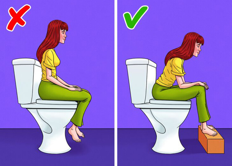 Tư thế đi vệ sinh đúng giúp mẹ sau sinh giảm rặn và đi ngoài dễ hơn